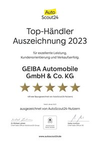 Top-Händler Auszeichnung GEIBA-Automobile bei AutoScout24